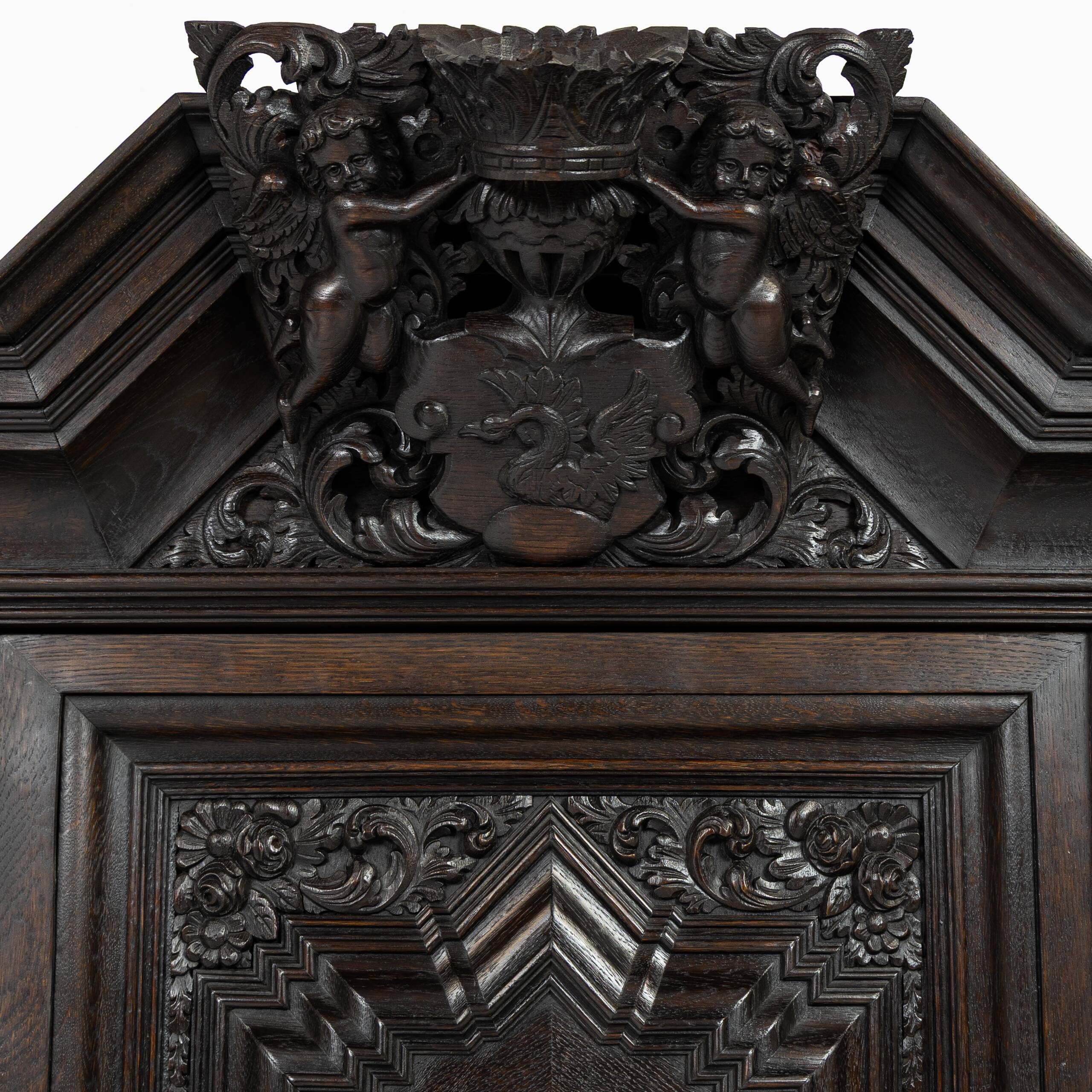 Neo-baroque cabinet from Gdansk in oak - around 1870-1880