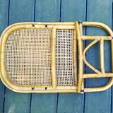 Folding rattan beach chair, USA, 1960s