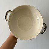 Antique ironstone soup tureen, Aplhand model from Sarreguemines