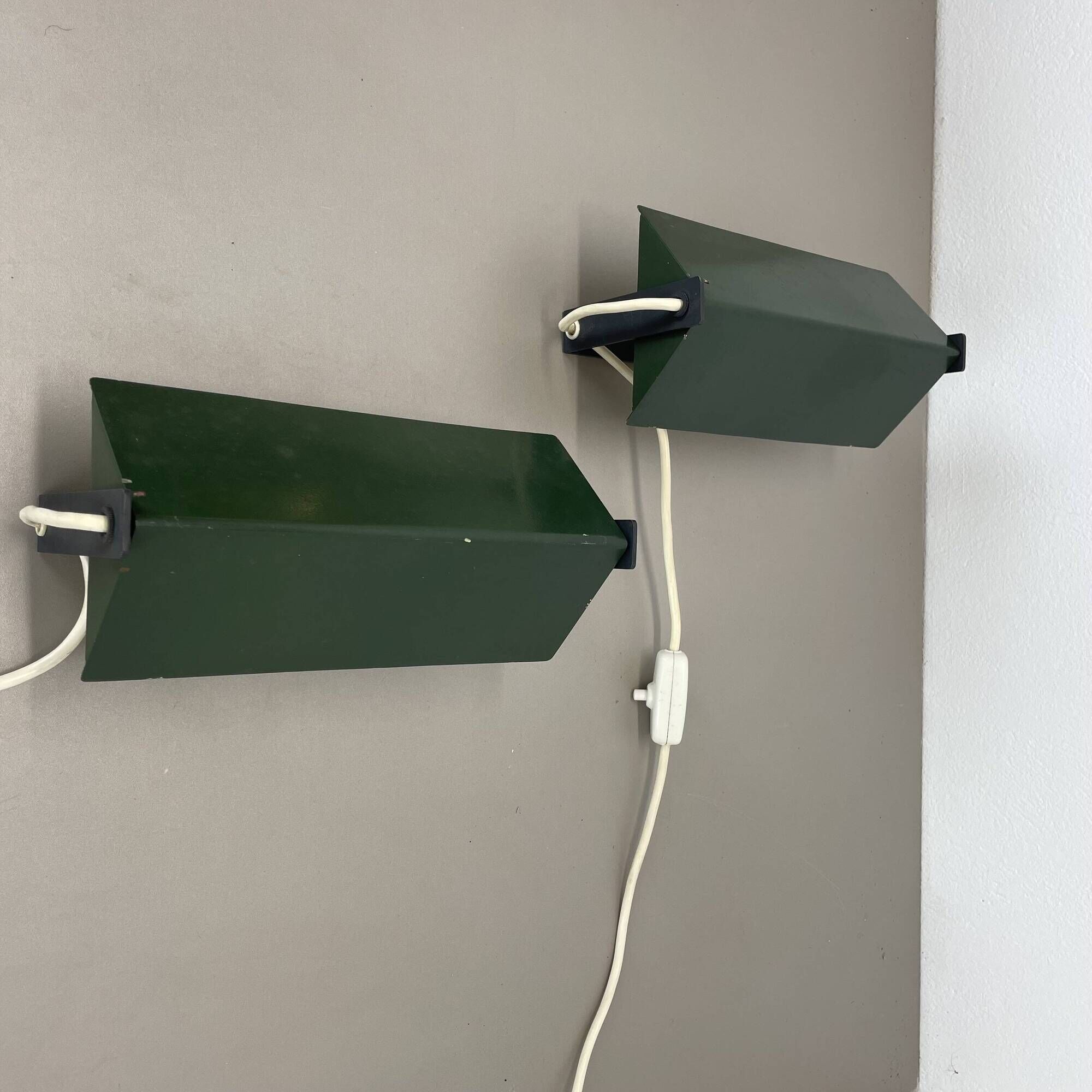 set of 2 cubic Charlotte Perriand LES ARCS Style Wall Lights, FRANCE 1960s