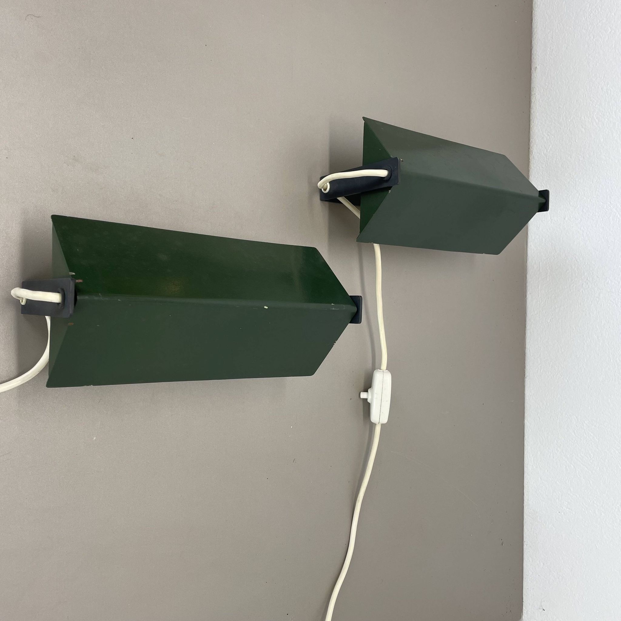 set of 2 cubic Charlotte Perriand LES ARCS Style Wall Lights, FRANCE 1960s