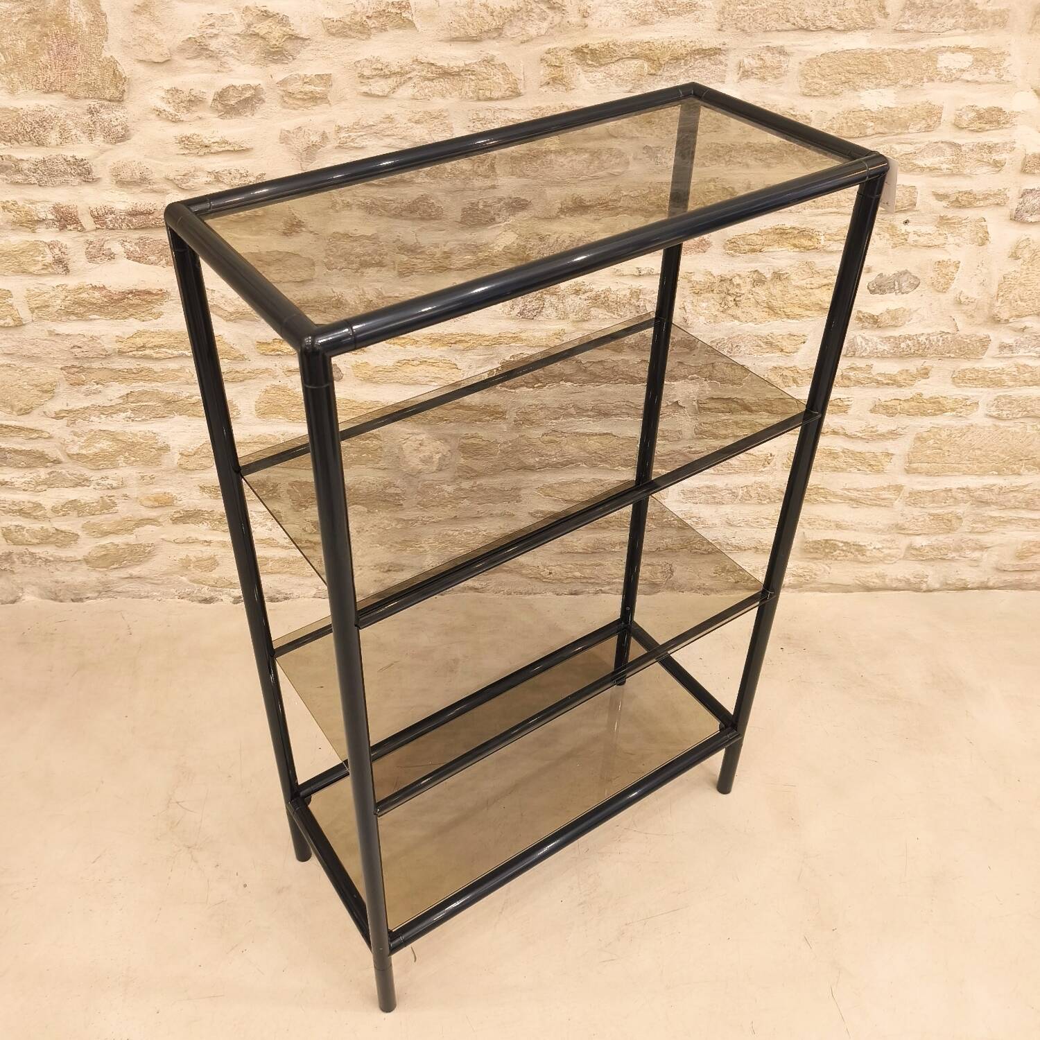 Compact shelving unit with 4 levels, 1970s/80s
