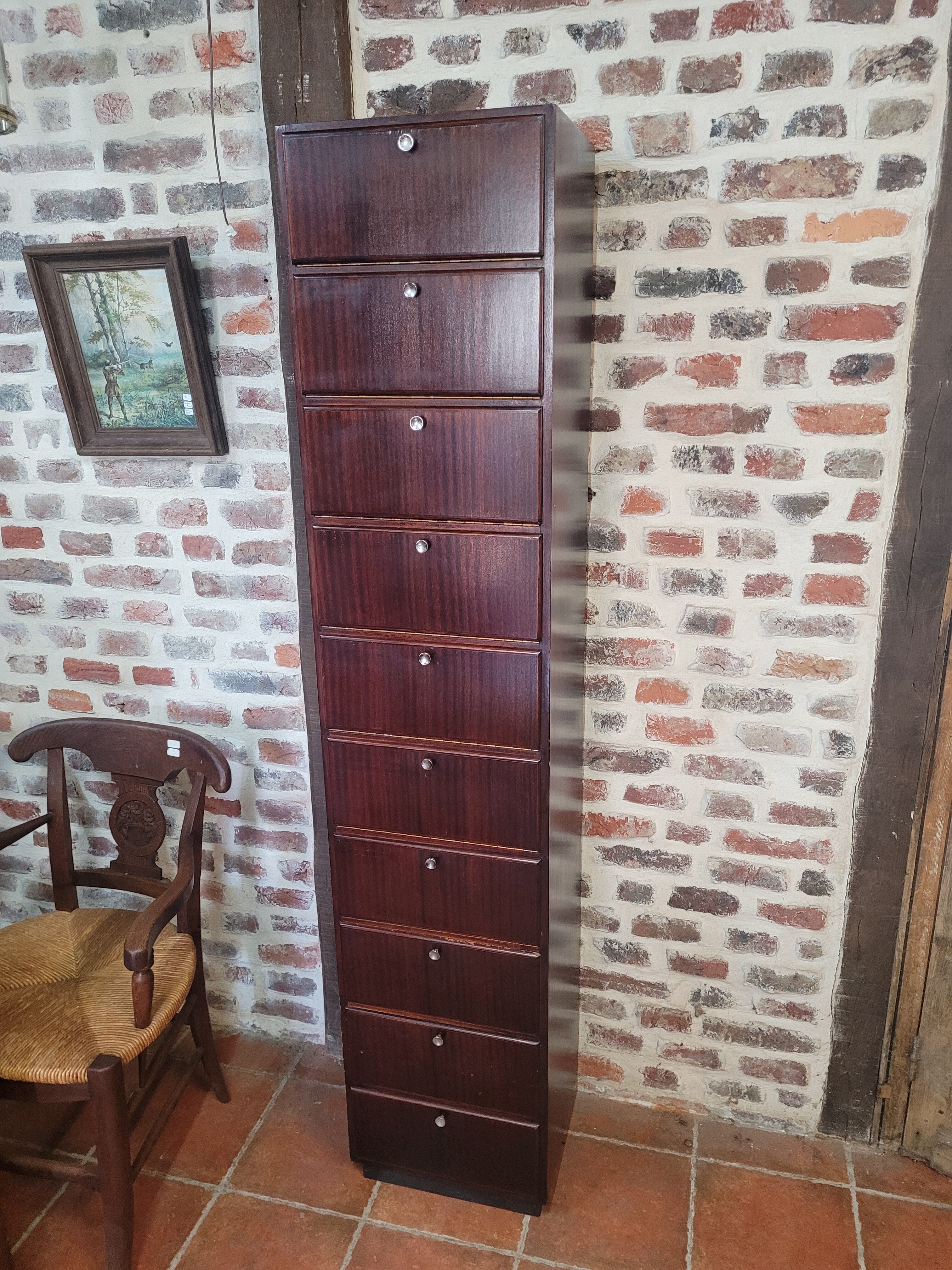 Meuble de métier à clapets en palissandre des années 60