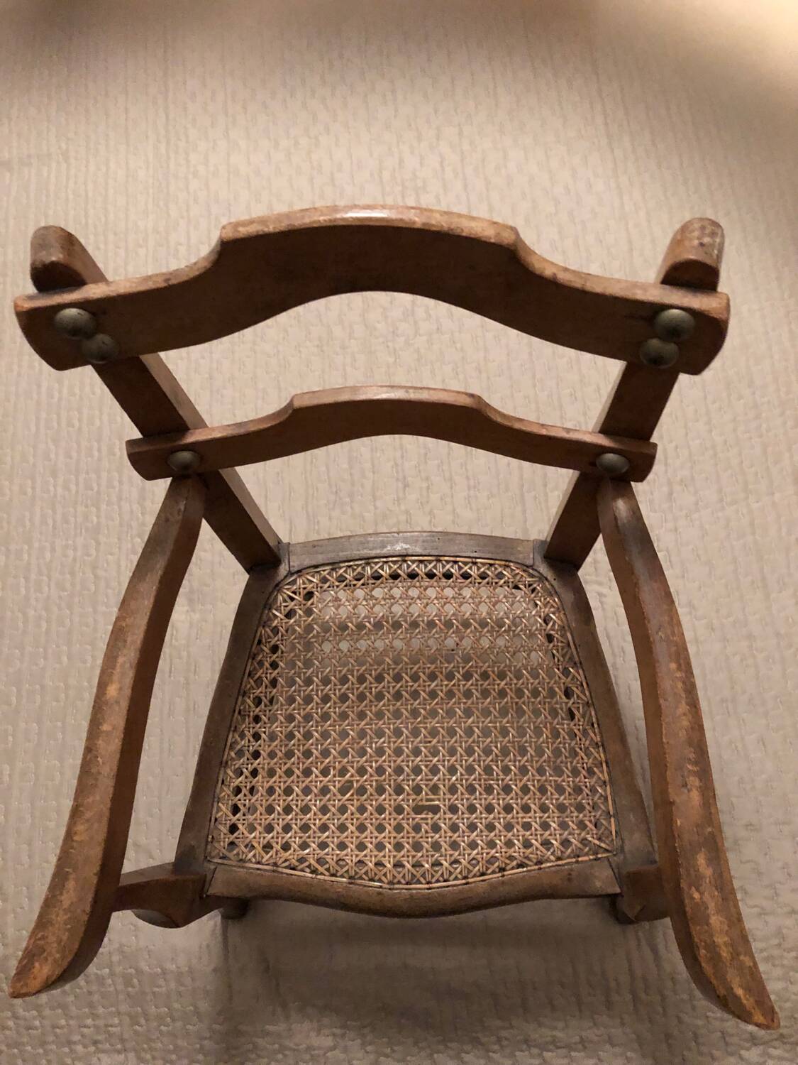 Children's armchair in canework