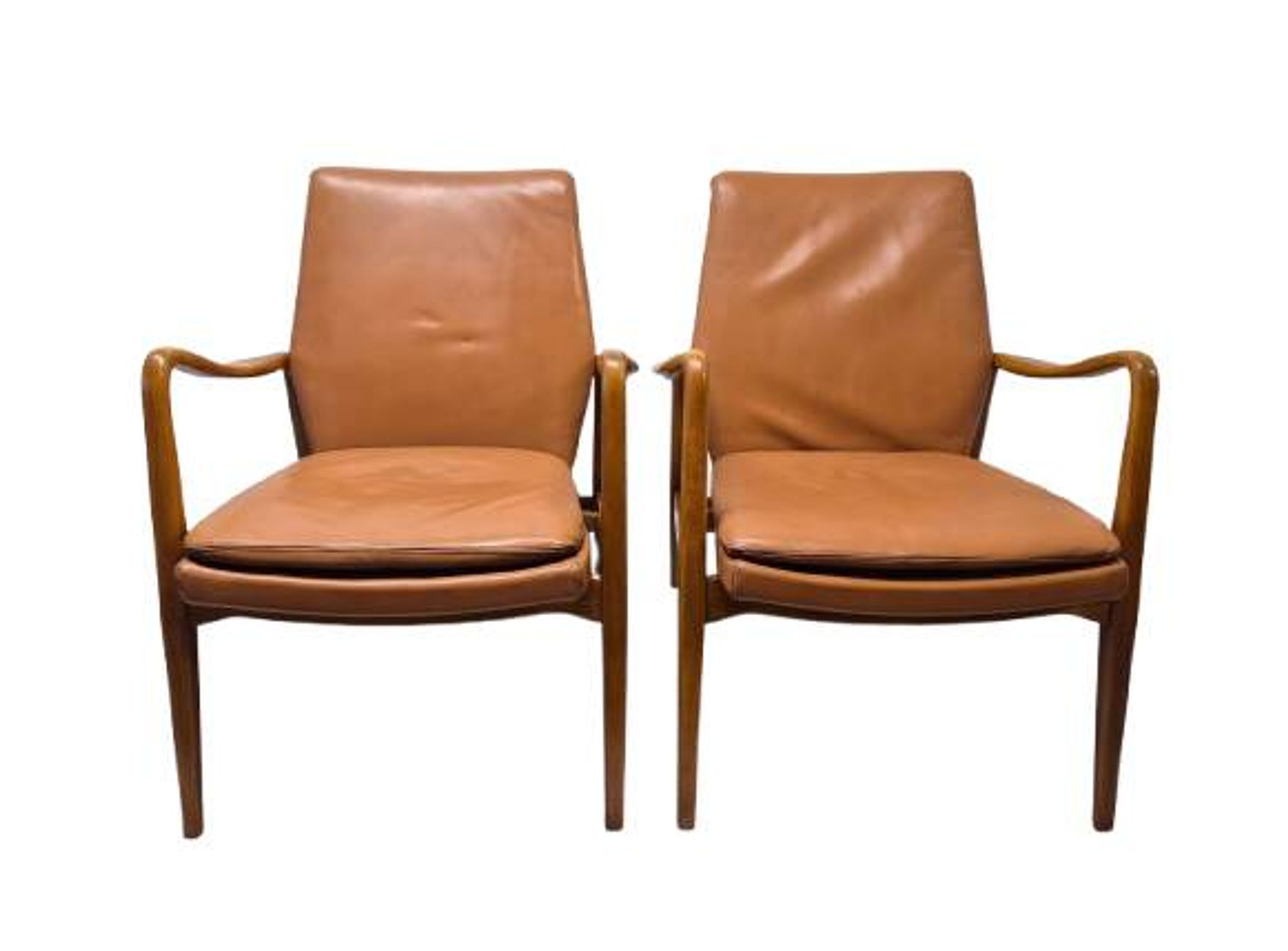 Pair of Scandinavian armchairs attributed to Axel Larsson, circa 1960.