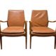 Pair of Scandinavian armchairs attributed to Axel Larsson, circa 1960.