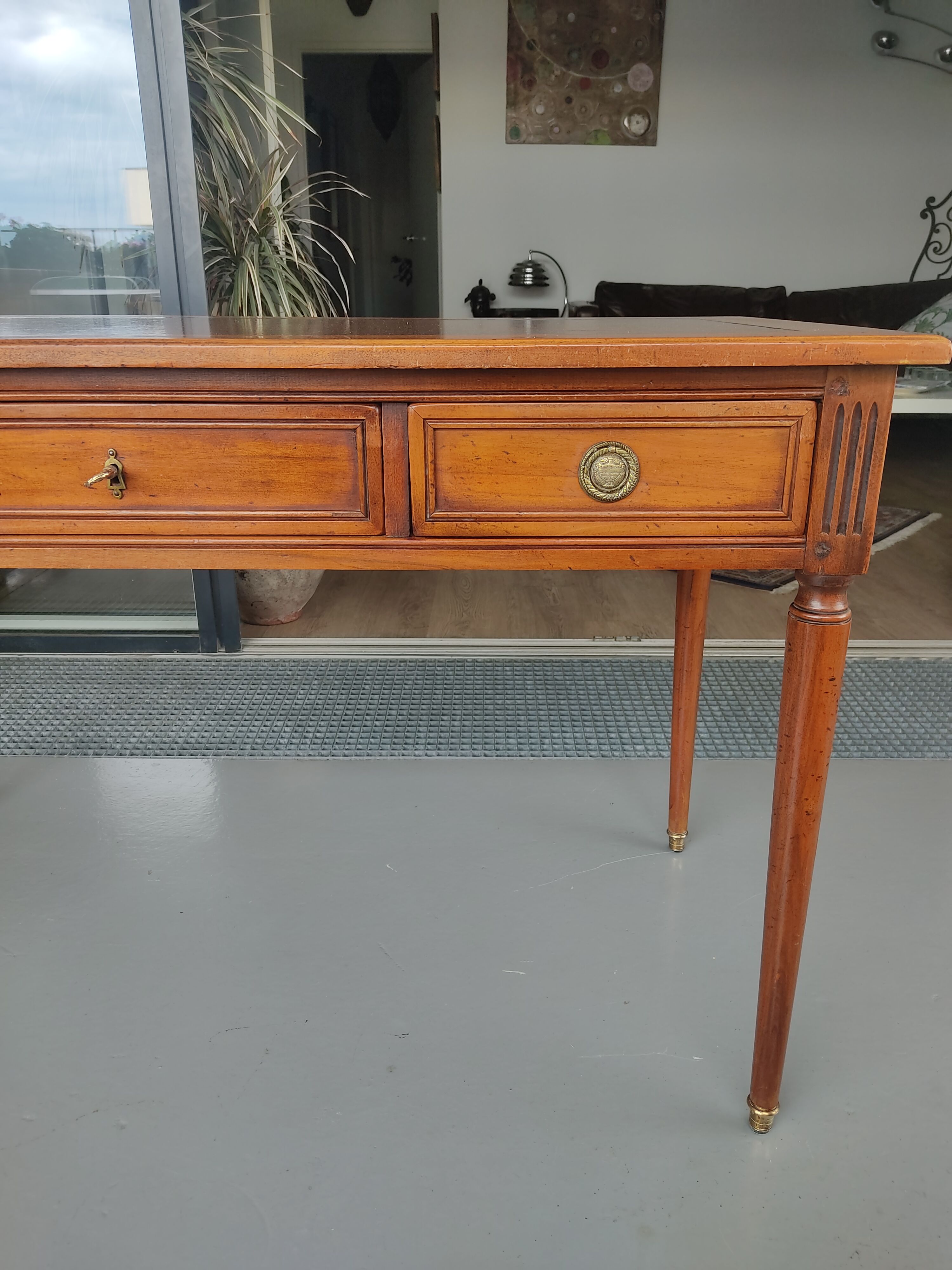 Double-sided wooden desk empire style