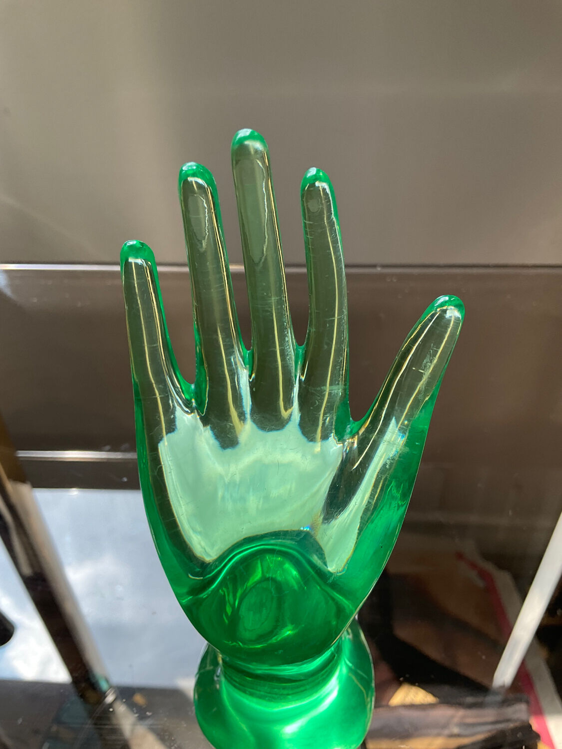 Vintage Plexiglas Ring Hand from the 70s-80s