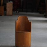 Modern Scandinavian style, Stump chair / "Kubstol" in pine, mid-20th century, 1950s.