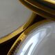 12 hollow plates porcelain of Sologne Larchevèque white and golden signed