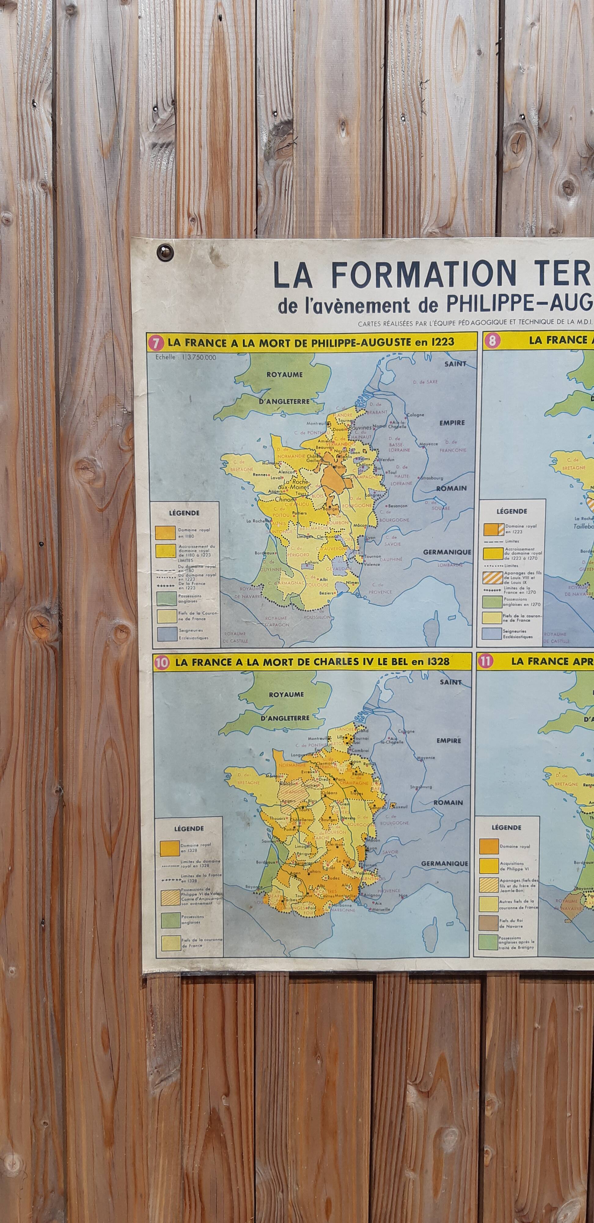 School map "The territorial formation of France"