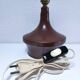 70s rust tone ceramic lamp base