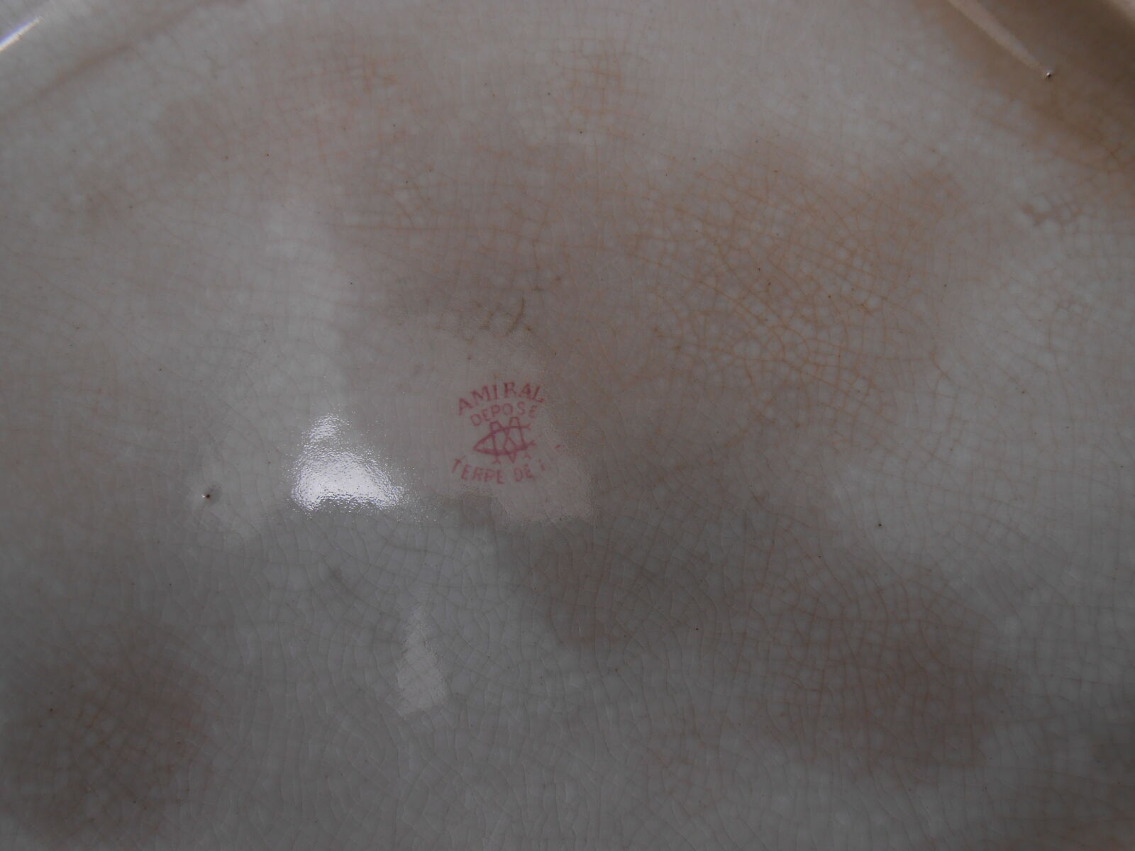 Dessous de plat faïence Creil Montereau