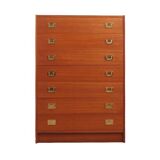 Teak chest of drawers, Danish design, 1970s, production: Denmark