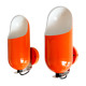 Pair of Space Age wall sconces by Raak, Netherlands, 1970s