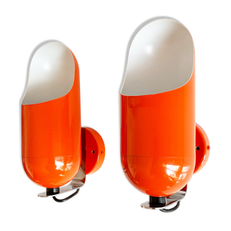Pair of Space Age wall sconces by Raak, Netherlands, 1970s