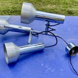 Chandelier ceiling lamp suspension 3 spots aluminum  1970