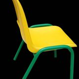 Set of 10 vintage children's stacking chairs