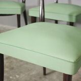 Set of 4 beech wood chairs from the 1950s