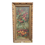 Still life on canvas, summer fruits