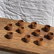 Mini tasse, coupelle ou coquetier en teck H5 D5