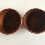 Pair of teak bowls