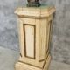 Antique church column on wooden base 135 cm high