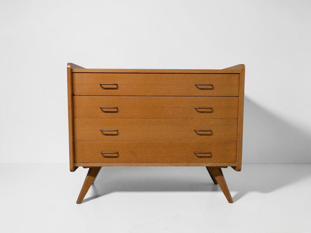 Commode scandinave pieds compas - Vintage 1960