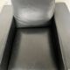 Lot 2 roche bobois designer leather armchairs 80s vintage custom aviator shape