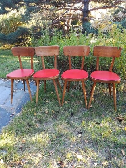 Ensemble de 4 chaises bistrot Baumann