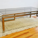 Jansen House coffee table by Guy Lefèvre steel glass 1970
