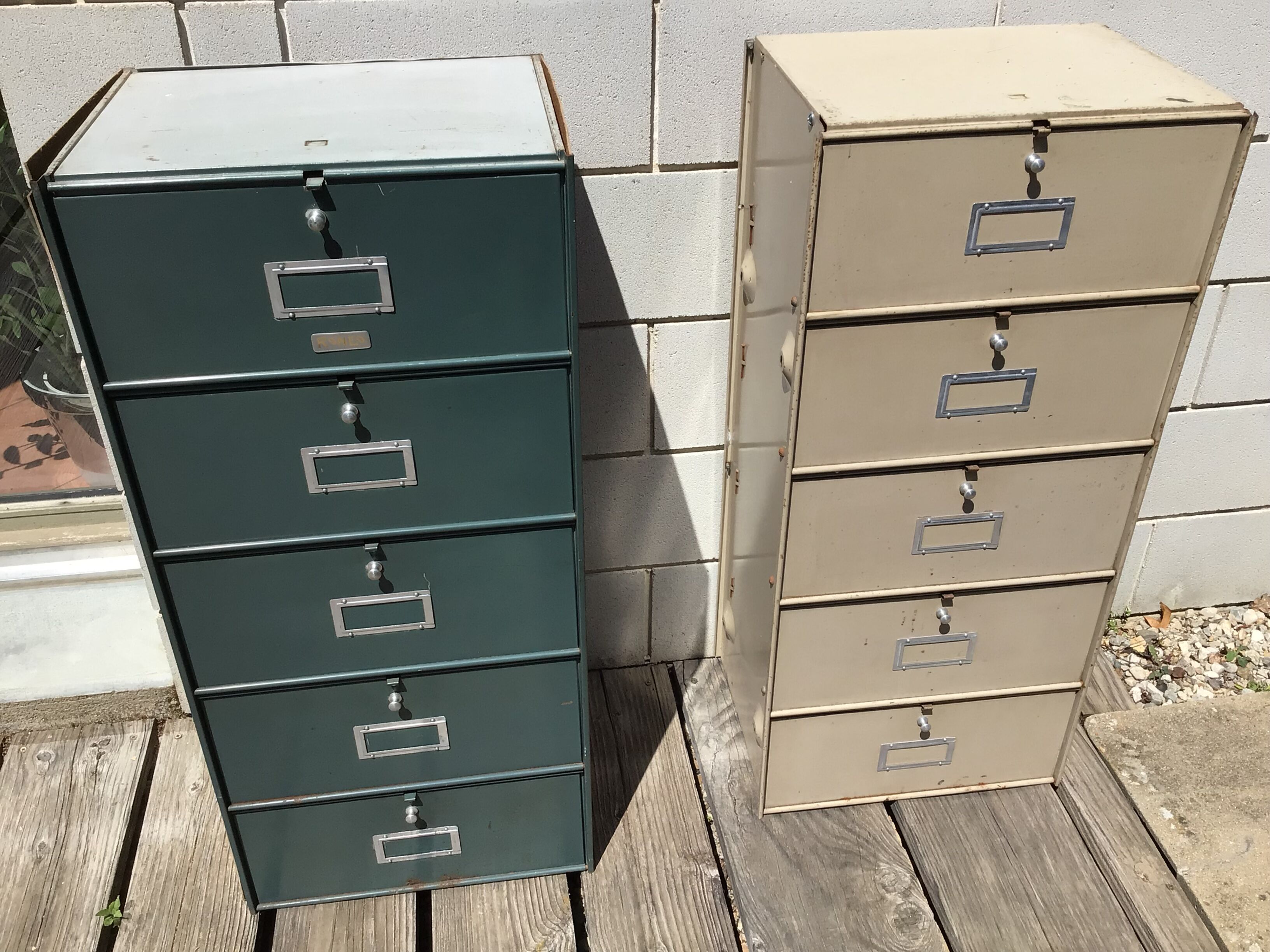 Valve cabinet Ronéo beige 5casiers