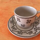 Lot including 9 coffee cups + photo subcup 1, 2.3; Collect "Petite Fleur" JOHNSON BROTHERS.