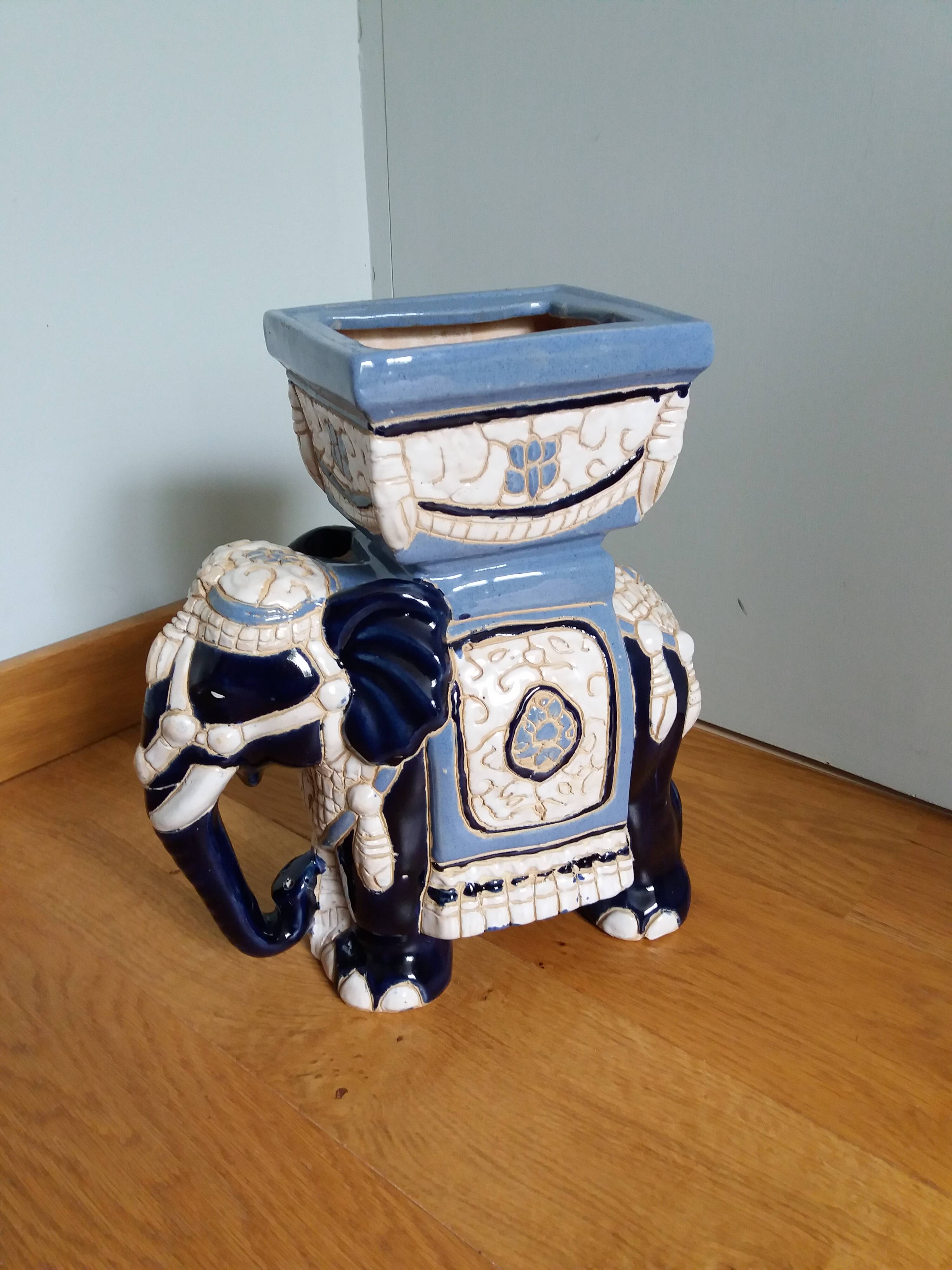 Elephant planter ceramic flower pot