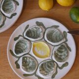 Assiettes à huîtres en faïence de Belon