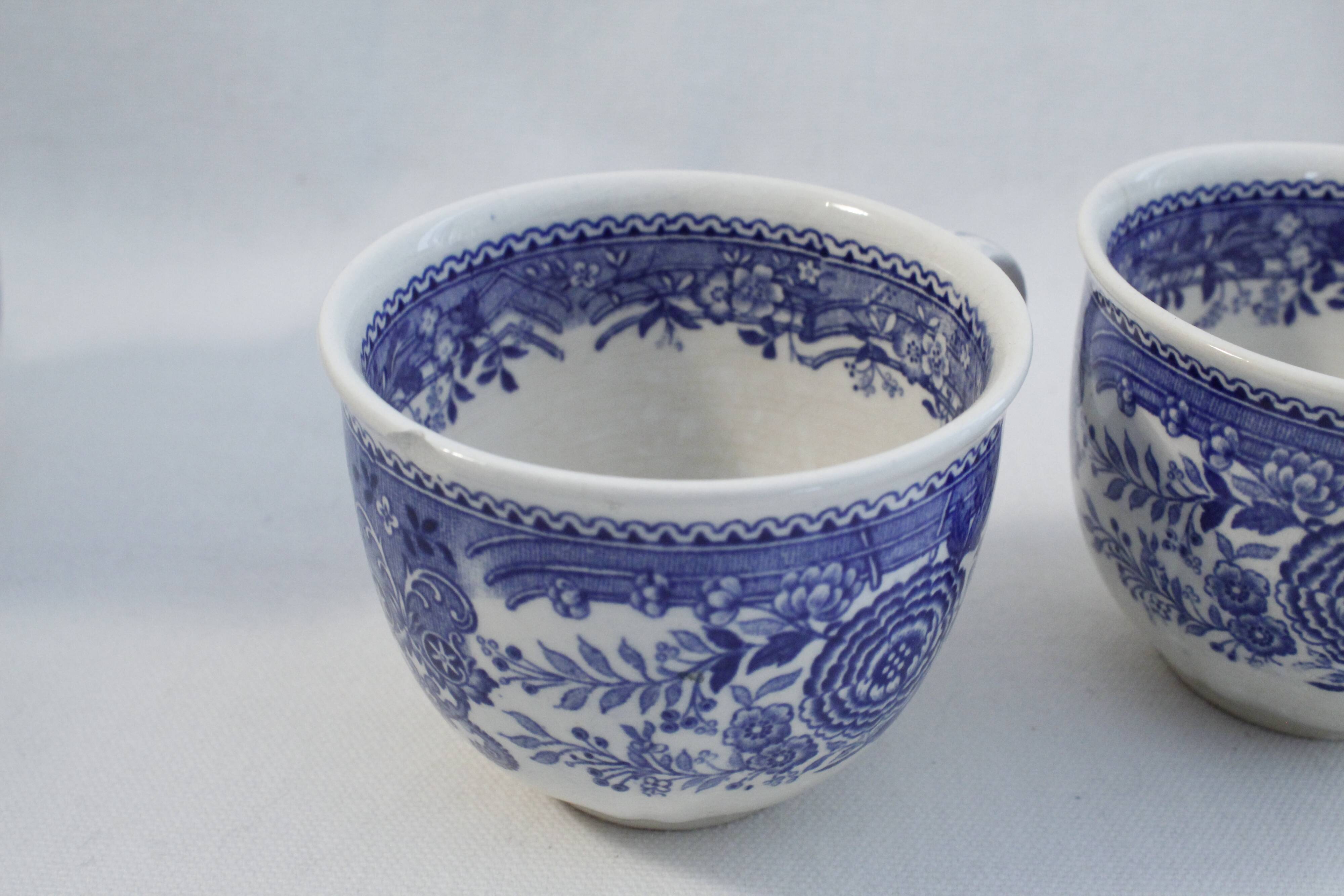 Villeroy & Boch coffee set décor Burgenland blue - 6 cups + 6 saucers