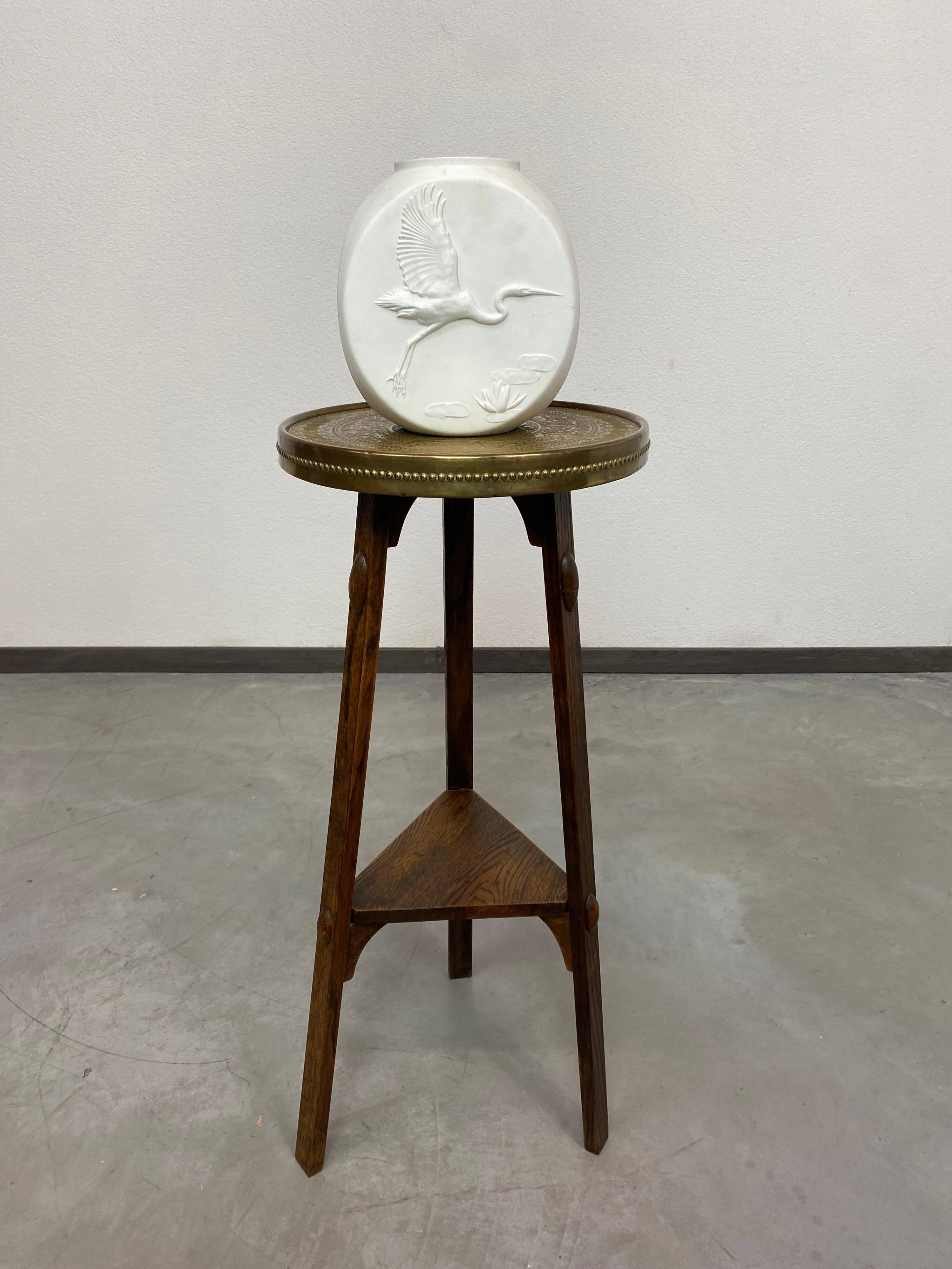Side table in Jugendstil with a brass top by Joseph Maria Olbrich