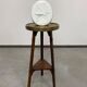 Side table in Jugendstil with a brass top by Joseph Maria Olbrich