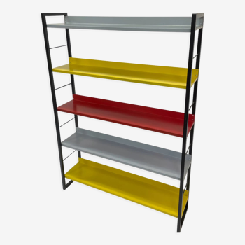 Étagère Tomado en métal et plusieurs couleurs, Dutch Design des années 1960