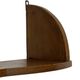 Vintage wooden wall shelve rack bookshelf in oak wood minimalist