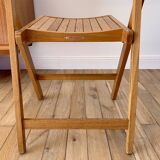 vintage beech wood folding chair from the 70s