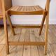 chaise pliante en bois de hêtre vintage années 70