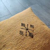 Yellow Moroccan cotton cushion