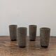 Set of 4 speckled ceramic mazagrans.