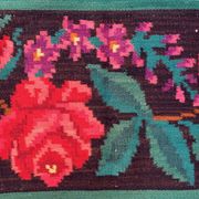 Vintage moldovan square kilim 150x135 cm