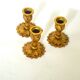 Trio de bougeoirs en bronze