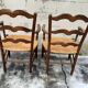 Paire de fauteuils rustique en chêne