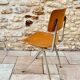 Chaise compas en métal et bois années 1950/60