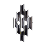 Space-age chrome wall lamp by RAAK, 8 lights, Germany, 1970