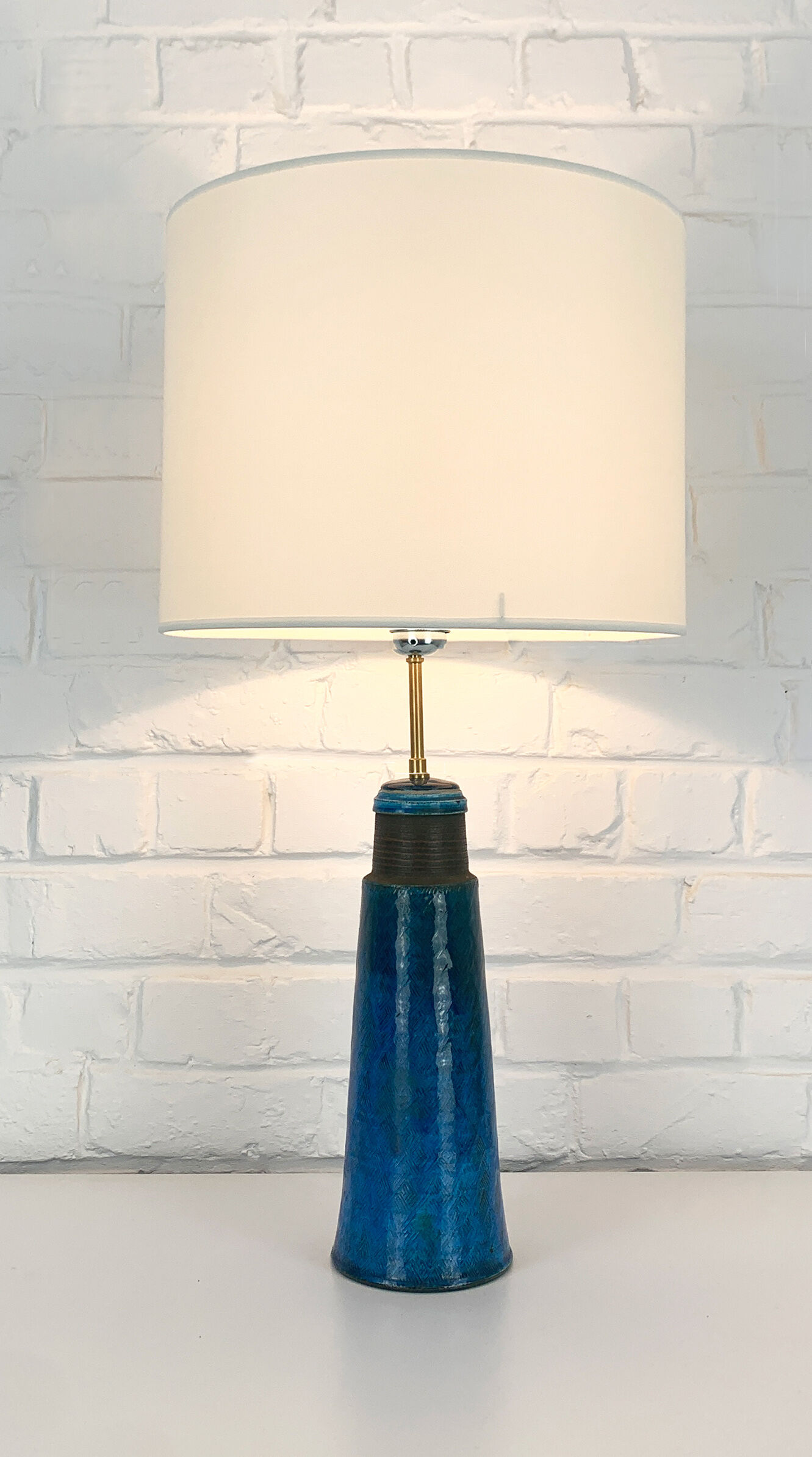 Vintage Scandinavian ceramic table lamp, Nils Kähler for HAK, Denmark, 1960